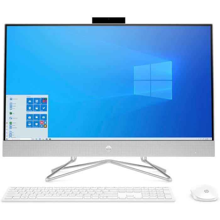 PC All-in-One HP 27-dp0076nf - 27 FHD - Ryzen 5 4500U - RAM 8Go - Stockage 512Go SSD + 1To HDD - Windows 10 + Clavier Souris