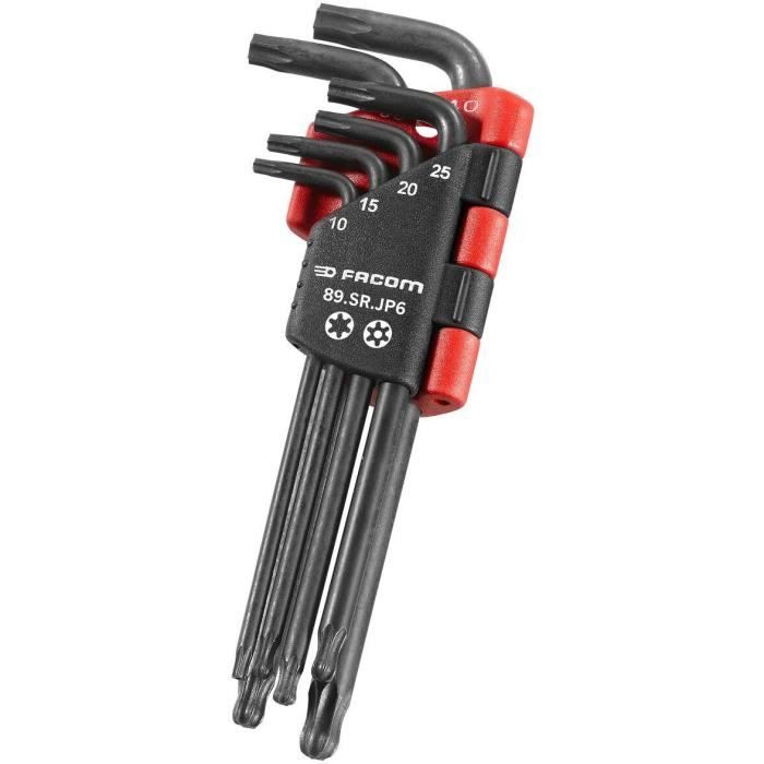 Set di 6 chiavi a brugola - FACOM - 89SR.JP6PB - Lunghe - con testa sferica resistorx