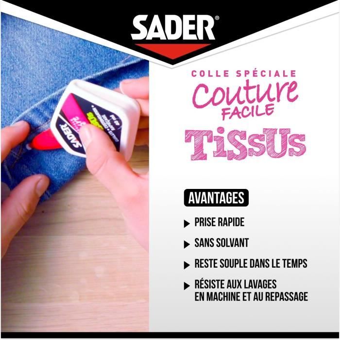 Image secondaire de Colle Textile SADER - Flacon 40 ml pour Ourlets et Customisation