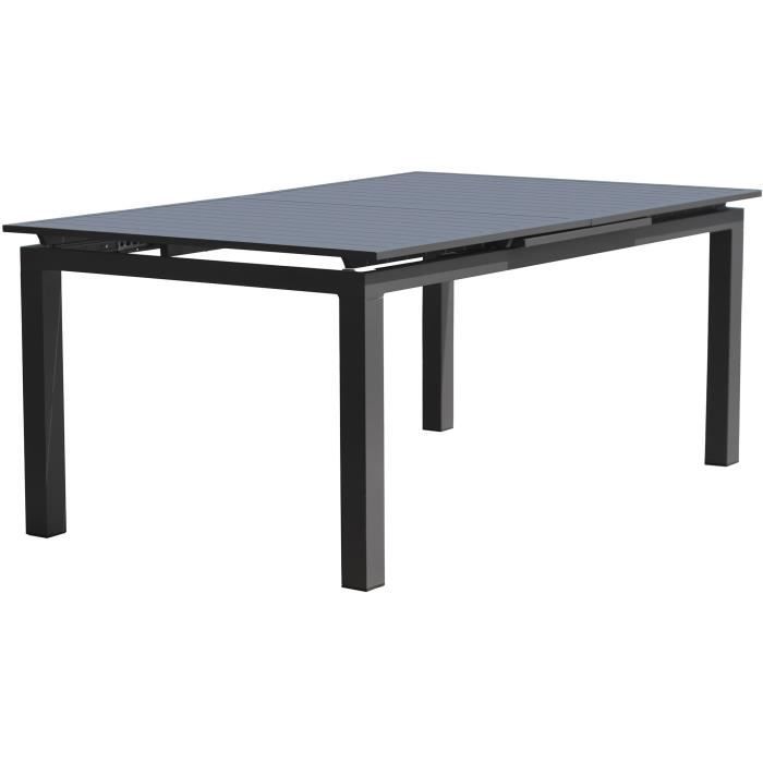 Table de jardin extensible MIAMI en aluminium - 10 personnes - Gris anthracite