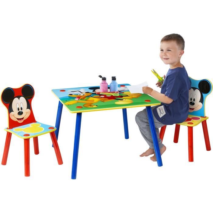 Mickey et ses amis - Ensemble table et 2 chaises pour enfants
