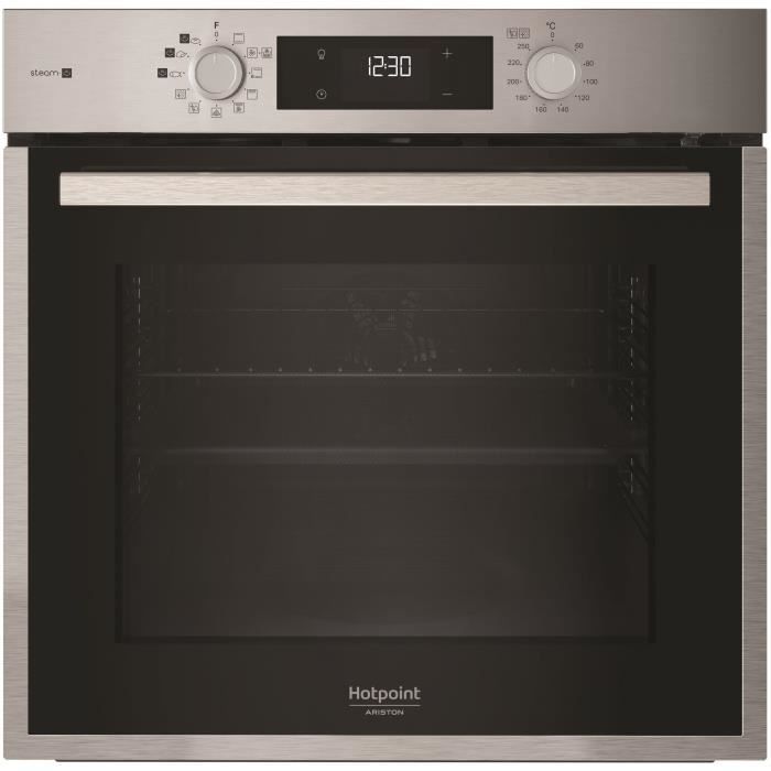 Four encastrable HOTPOINT avec pyrolyse et fonction vapeur - 71 L - Inox