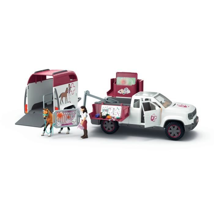 Image secondaire de Coffret Vétérinaire mobile avec remorque, SCHLEICH 42704 Horse Club