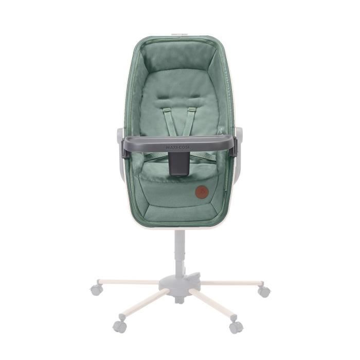 MAXI COSI Kit repas pour transat Alba, chaise haute bébé avec tablette + housse de protection Beyond Green, de 6 mois a 3 ans