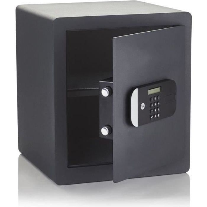 YALE Cassaforte di alta sicurezza con serratura elettronica (certificata SKG), dimensioni scrivania H.40 x L.35 x P.34 cm (35.5 L)