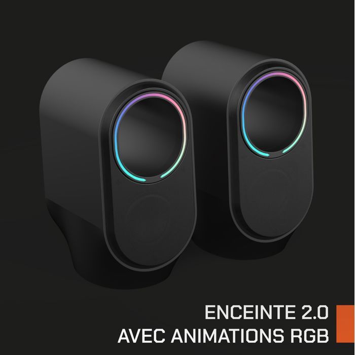 Image secondaire de Enceintes Bluetooth Gaming Cygnus avec LED RGB - NOVA GAMING - Noir