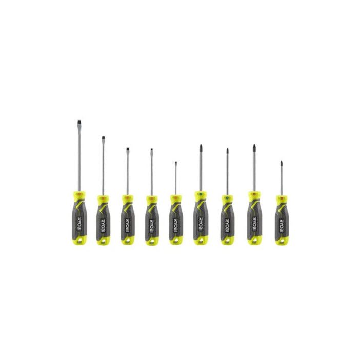 Juego de 9 destornilladores magn�ticos RYOBI - RHSDS9PC