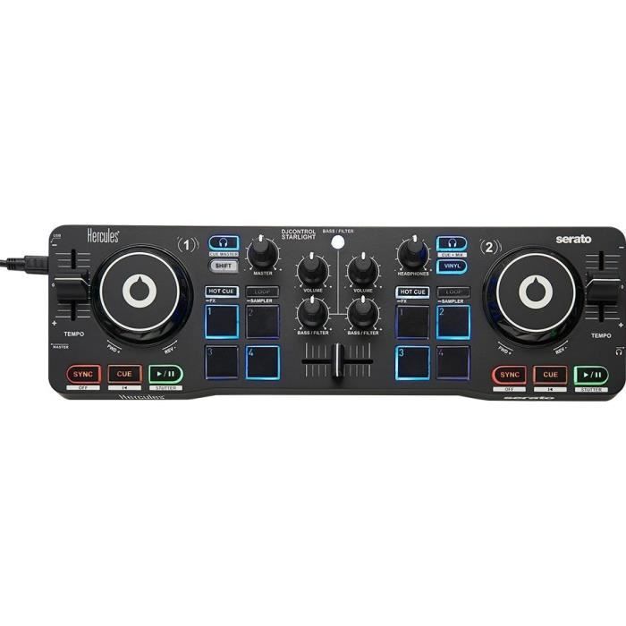 Controlador USB DJ 4 pads 4 modos tarjeta de sonido integrada Serato DJ Lite incluido