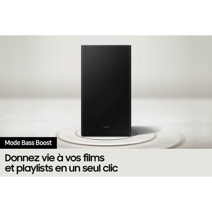 SAMSUNG - Barre de son HW-B450 2.1ch 300W + Caisson sans fil 6,5'' + Adaptative Sound Lite + Mode Jeu + Bass Boost