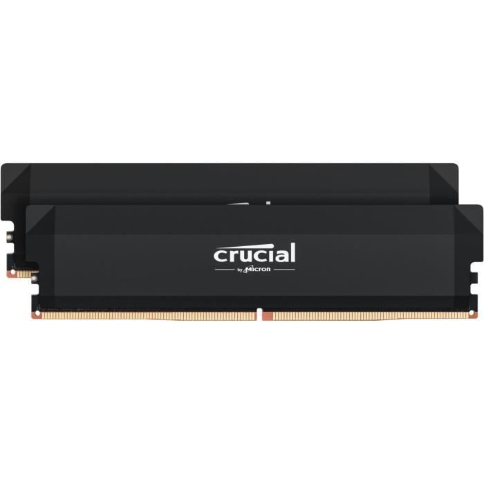 CRUCIAL Mémoire RAM DDR5 PRO - Overclocking Edition - Kit 64GB (2 x 32GO) - 6400 MT/s - CL40 - UDIMM