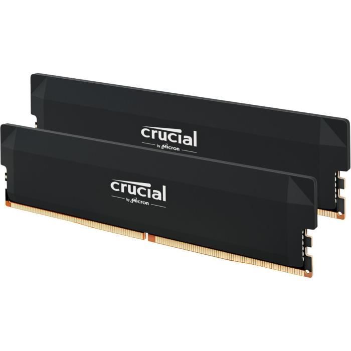 Image secondaire de CRUCIAL Mémoire RAM DDR5 PRO - Overclocking Edition - Kit 64GB (2 x 32GO) - 6400 MT/s - CL40 - UDIMM