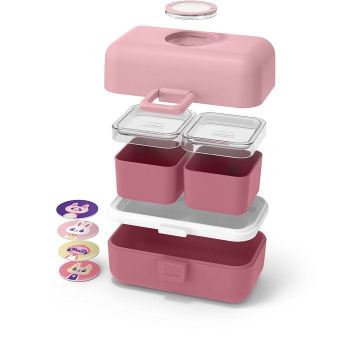 Image secondaire de Lunch Box Enfant Monbento MB Tresor Rose Blush - 3 Compartiments Sans BPA