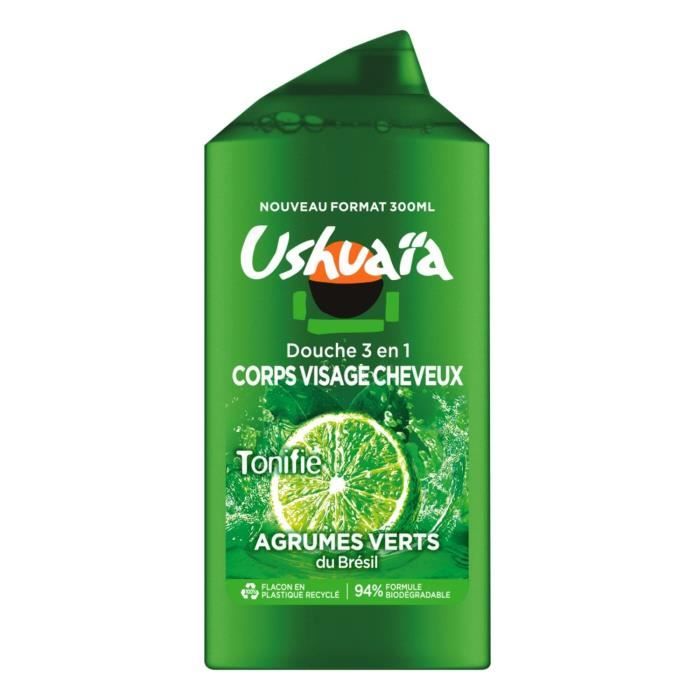 Douche 3-en-1 USHUAiA - Agrumes verts du Brésil - 12x 300 ml