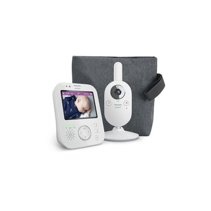 Baby monitor video SCD892/26 con portata di 300 metri / schermo a colori da 3,5' con zoom 2x / ninne nanne - luce notturna - temperatura - modalità eco
