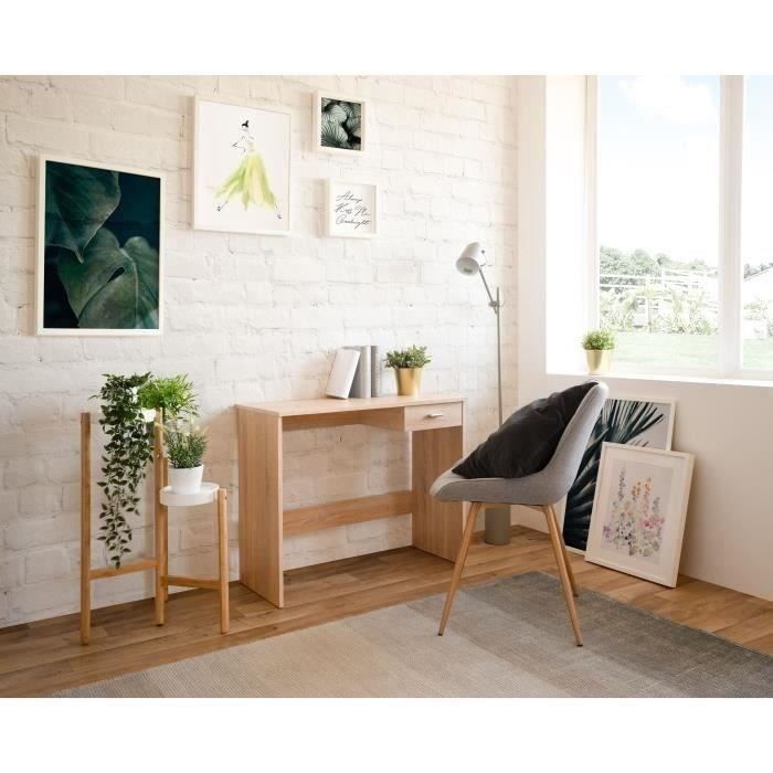 Image secondaire de Bureau Fritz 30 - 1 tiroir - Décor chene sonoma - 89 x 74 x 40 cm