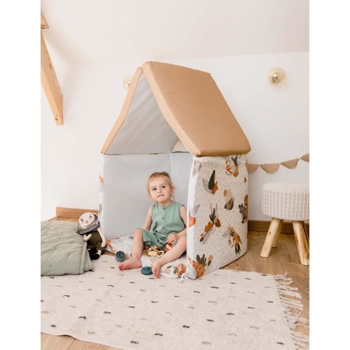 Alfombra de juego 5 en 1 multifunción escalable grandes dimensiones suave para niños color neutro