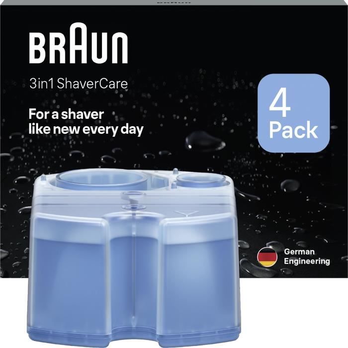 Cartucho de limpieza - BRAUN - Recambios CCR4 Clean & Renew - Para estaci�n SmartCare - Paquete de 4