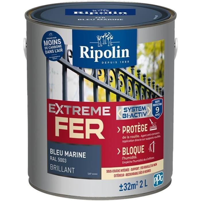 Extreme iron base navy blue RAL 5003 glossy - RIPOLIN - 2 L