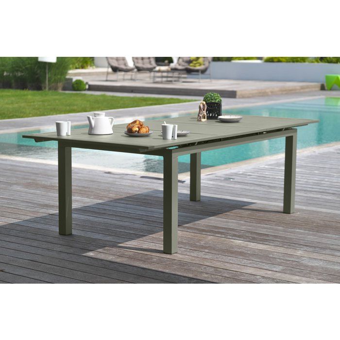 Image secondaire de Table de Jardin Miami Kaki en Aluminium 180/240 x 100 cm
