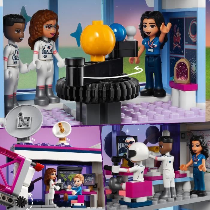LEGO 41713 Friends L'Académie de l'Espace d'Olivia, Jouet Éducatif sur l'Espace avec Navette Spatiale, des 8 Ans