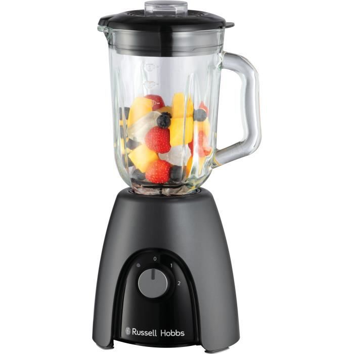 Frullatore - RUSSEL HOBBS - Desire Matte Charcoal - 650 W - 2 velocità + Pulse - Nero