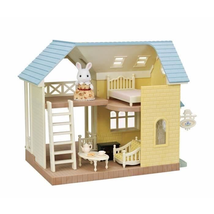 Set il cottage con il box da tetto blu - SYLVANIAN FAMILIES - 5671 - Per bambini dai 5 anni in su - Mobilio incluso