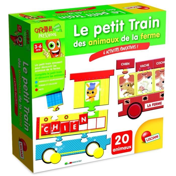 LISCIANI Carotina Le Petit Train des Animaux de la Ferme - Jeu éducatif
