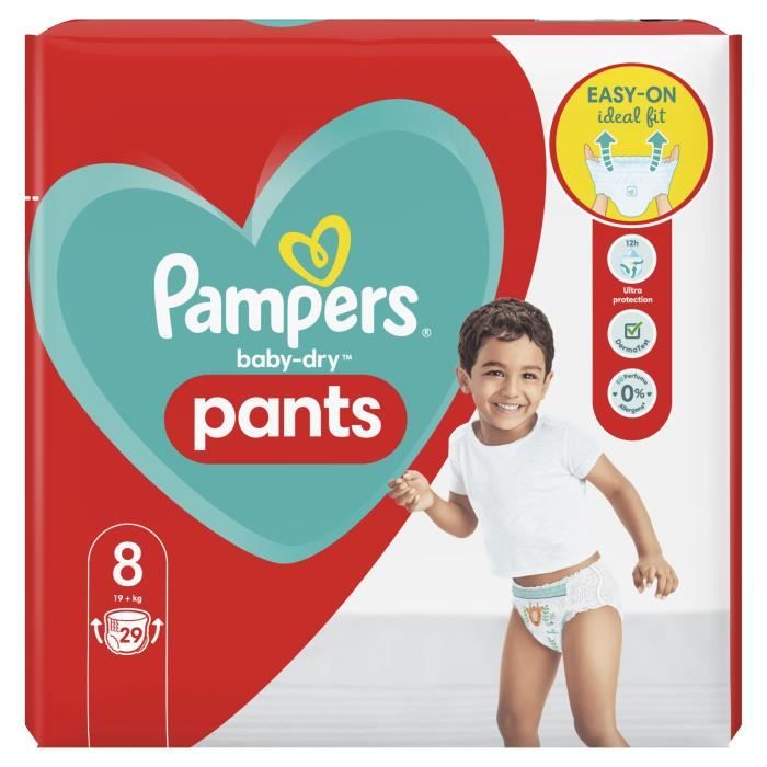 PAMPERS Baby-Dry pants couches-culottes taille 8 (+19kg) 26