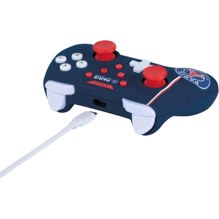Image secondaire de Manette de jeu Konix pour Nintendo Switch et PC - Filaire avec Vibration - Bleu, Blanc et Rouge