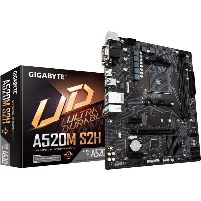 Scheda madre - GIGABYTE - A520M S2H - Micro ATX - Socket AM4 - DDR4 fino a 64 GB