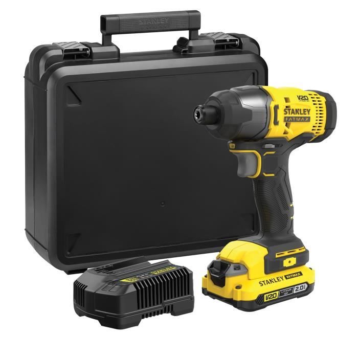 Visseuse a impacts 165 Nm - 18V - 2800 trs/min, 3100 cps/min, LED - Gamme V20 - STANLEY FATMAX, SFMCF800D1K-QW