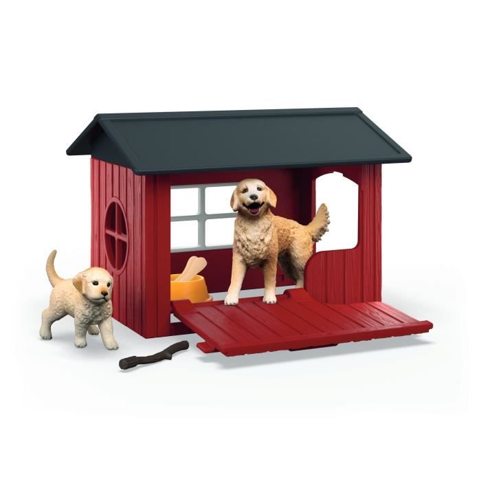 Image secondaire de Coffret Niche avec Golden Retriever, SCHLEICH 42722 Farm World, Des 4 ans