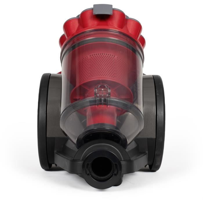 Image secondaire de Aspirateur Multi-cyclonique sans sac - LIVOO - DOH136R - 700 W - 16 kPa - 78 dB - 3 L - Filtre lavable - Rouge / Gris