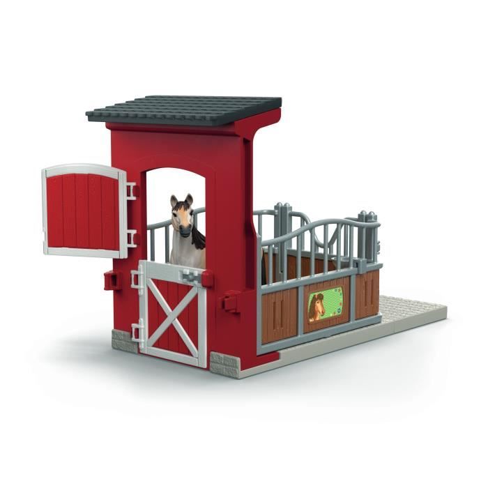 Image secondaire de Coffret Box avec Jument Mustang, Figurine réaliste, Taille 24 cm, SCHLEICH 42724 Farm World, Des 4 ans