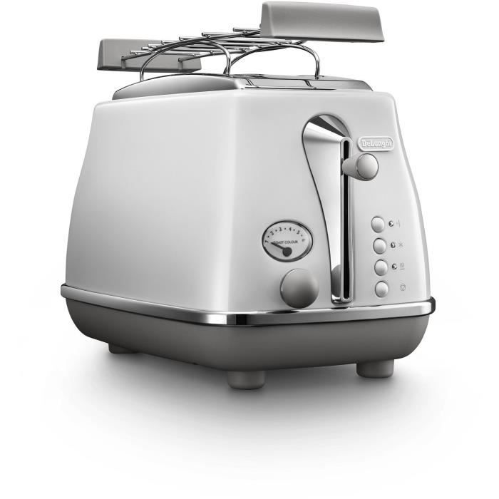 Grille-pain - DELONGHI - CTOC2103.W - 900 W - 2 fentes - Blanc