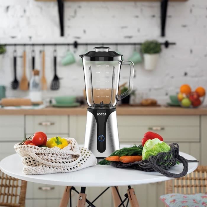 Image secondaire de Mixeur - JOCCA - 350 W - Bol en verre 1 L - Bouteille 600 ml - Noir