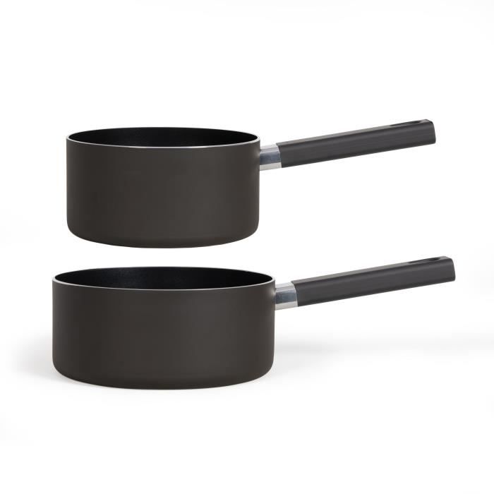 Image secondaire de Set de 2 casseroles - LIVOO - MEP154N - Antiadhésif sans PFOA ni PFOS - Manche silicone - Tous feux dont induction