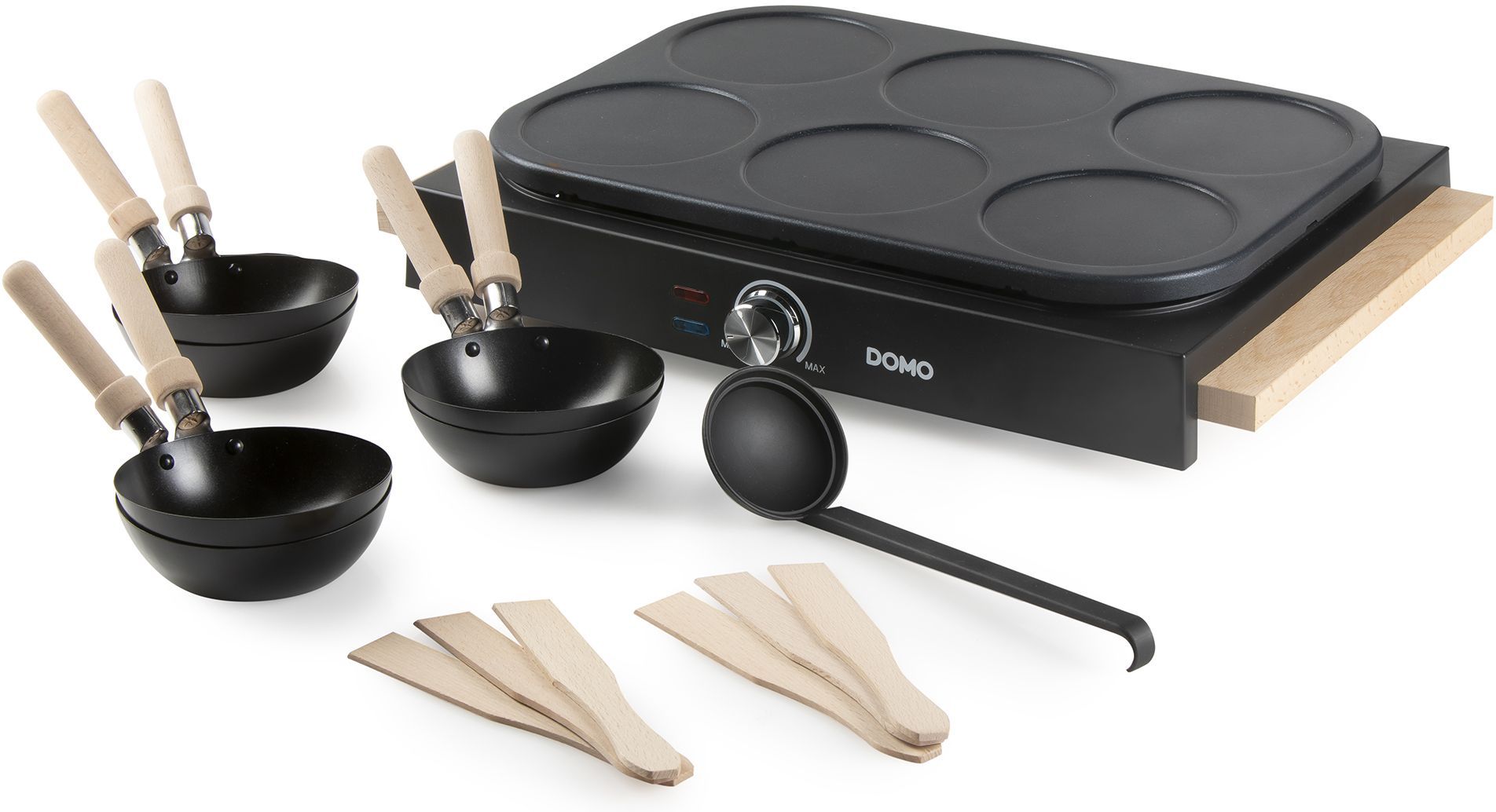 Wok party set 2-en-1 - DOMO - DO8719W - 6 personnes - Wok et Pancakes - 1000 W