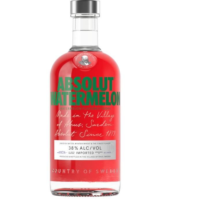 Absolut - Watermelon - Vodka aromatis�e - 38,0% Vol. - 70cl