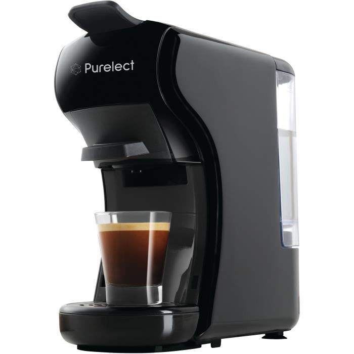 PURELECT CK39 Machine a café avec adaptateurs compatibles capsules Nespresso, Dolce Gusto, ESE et café moulu