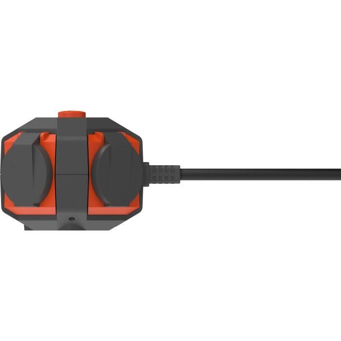 Power Globe - QUARX - IP44 - 4 prese, interruttore, cavo da 3 m