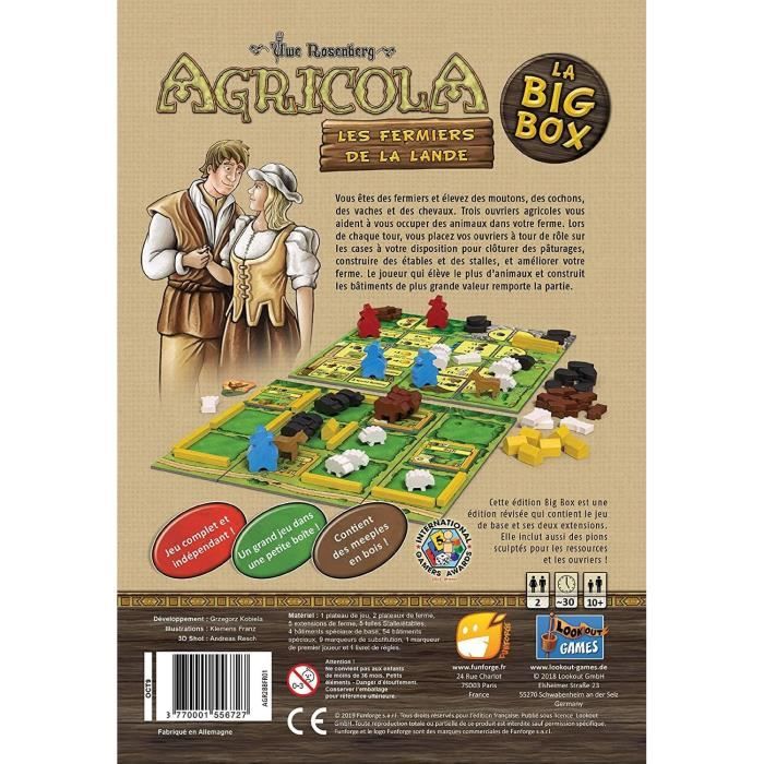 Agricola Big Box : 2 joueurs  - Asmodee - Jeu de société