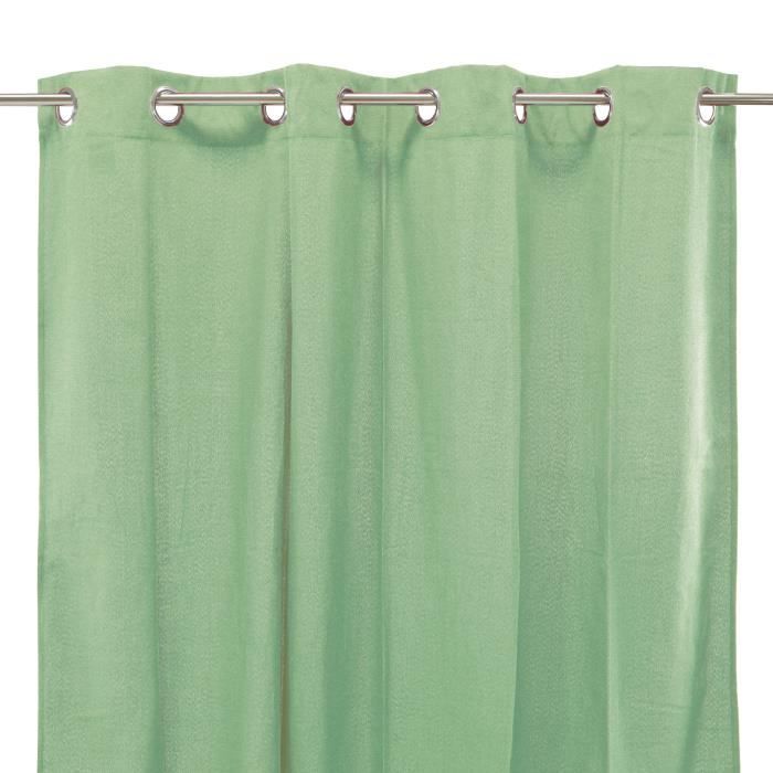 Rideau coton LOOK - Vert clair - 140x250 cm