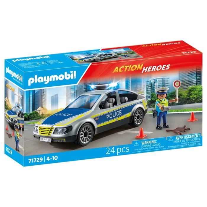 PLAYMOBIL 71729 Voiture police avec sirène et gyrophare