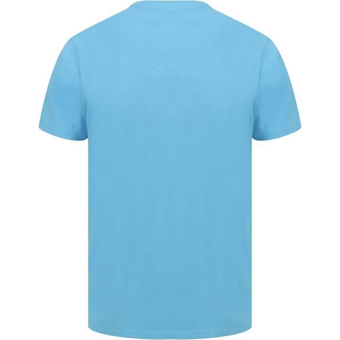 SOUTH SHORE T-Shirt Voiture Palmiers Santa Monica Bleu Homme
