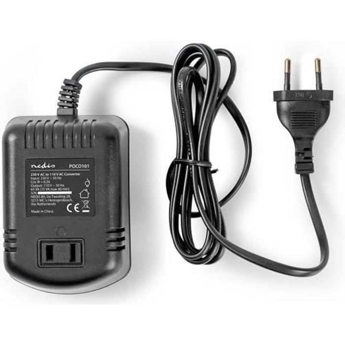NEDIS Convertisseur d'alimentation 230 V c.c. - 110 V c.a. - 75 W