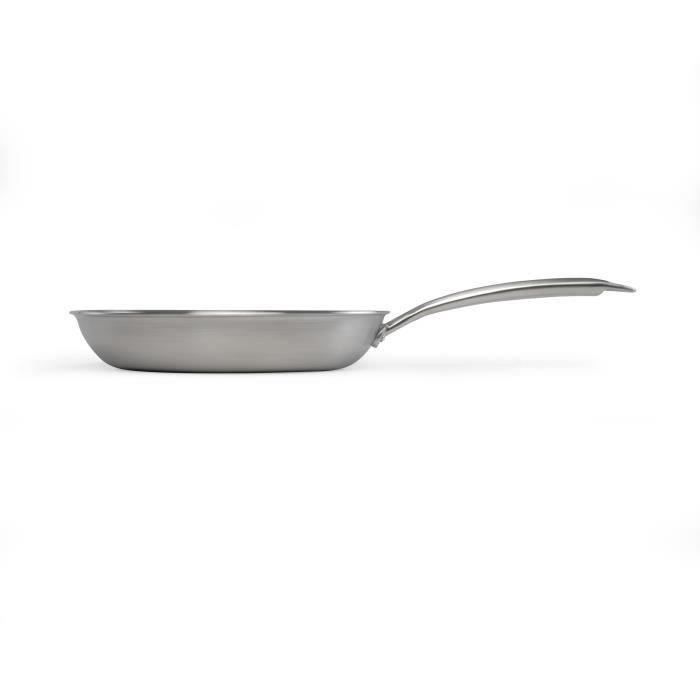 Image secondaire de Brigade - Poele en acier inoxydable 24 cm - LIVOO - MEP158 - Acier inoxydable Triply - Tous feux dont induction - Made in France
