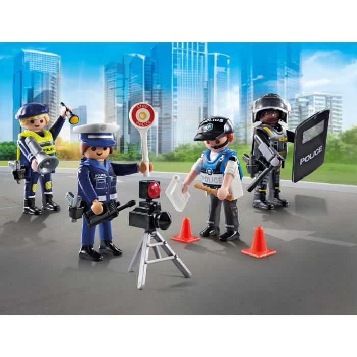 Image secondaire de PLAYMOBIL 71730 Set métiers de la police : 4 policiers