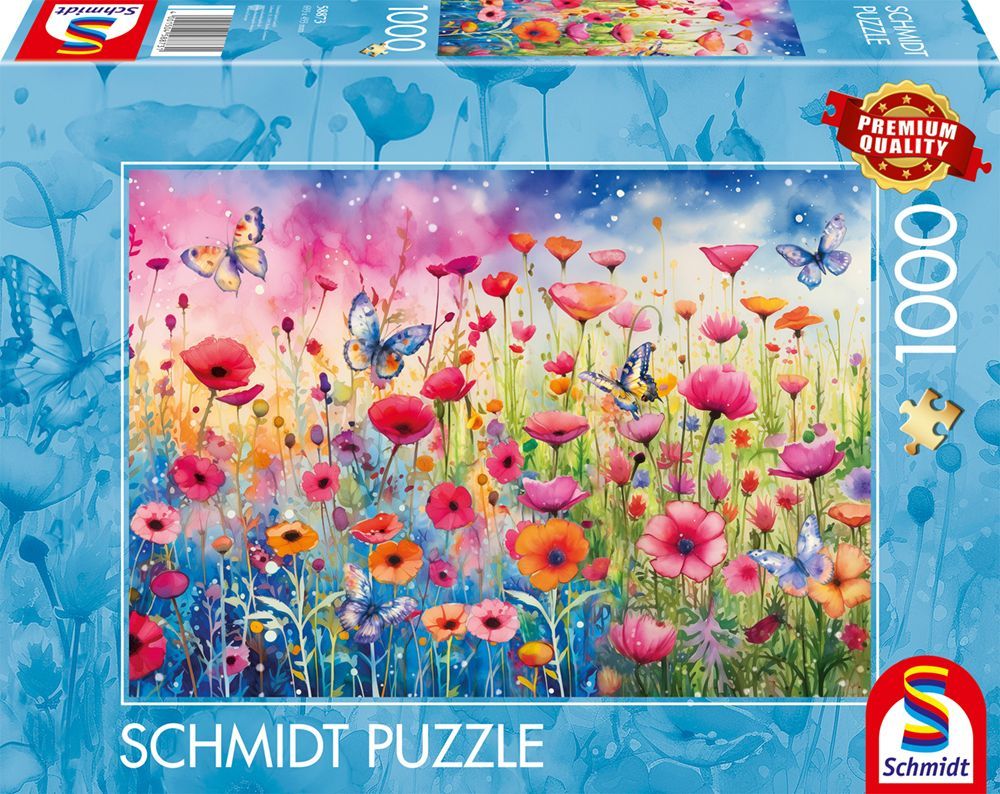 Puzzle Prairie de Coquelicots - 1000 Pièces - Schmidt Spiele