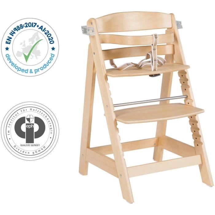 Image secondaire de Chaise haute évolutive - ROBA - SIT UP CLICK & FUN - Plateau repas amovible - Hauteur réglable - Jusqu'a 70 Kg - Bois Naturel